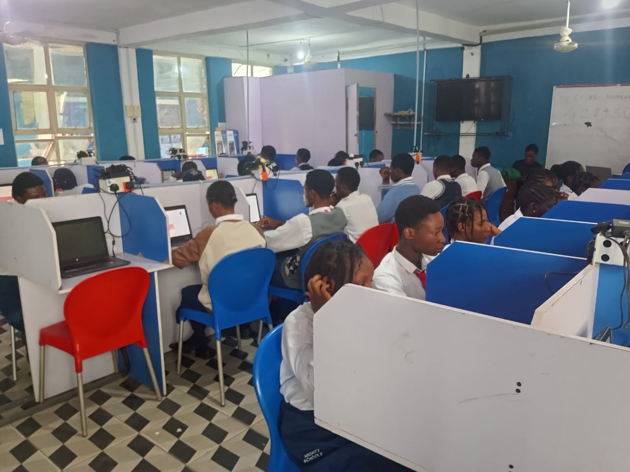 Students coding